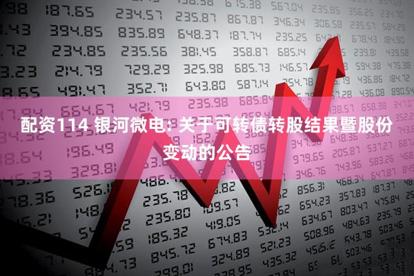 配资114 银河微电: 关于可转债转股结果暨股份变动的公告